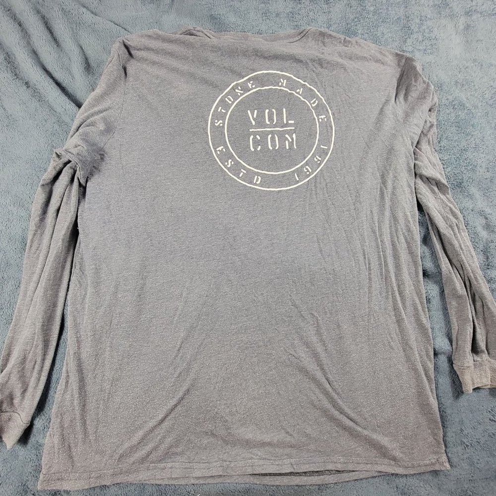 Volcom Mens 3XL XXXL Gray Shirt Long Sleeve Casual Outdoors Comfort Lightweight